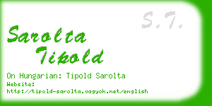 sarolta tipold business card